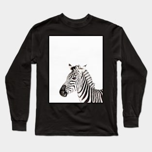 Zebra print, Nursery, Animal, Kids room, Modern art, Wall decor Long Sleeve T-Shirt